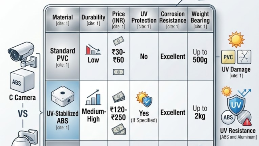 The Technical Table: Direct Comparison | CCTV camera junction box