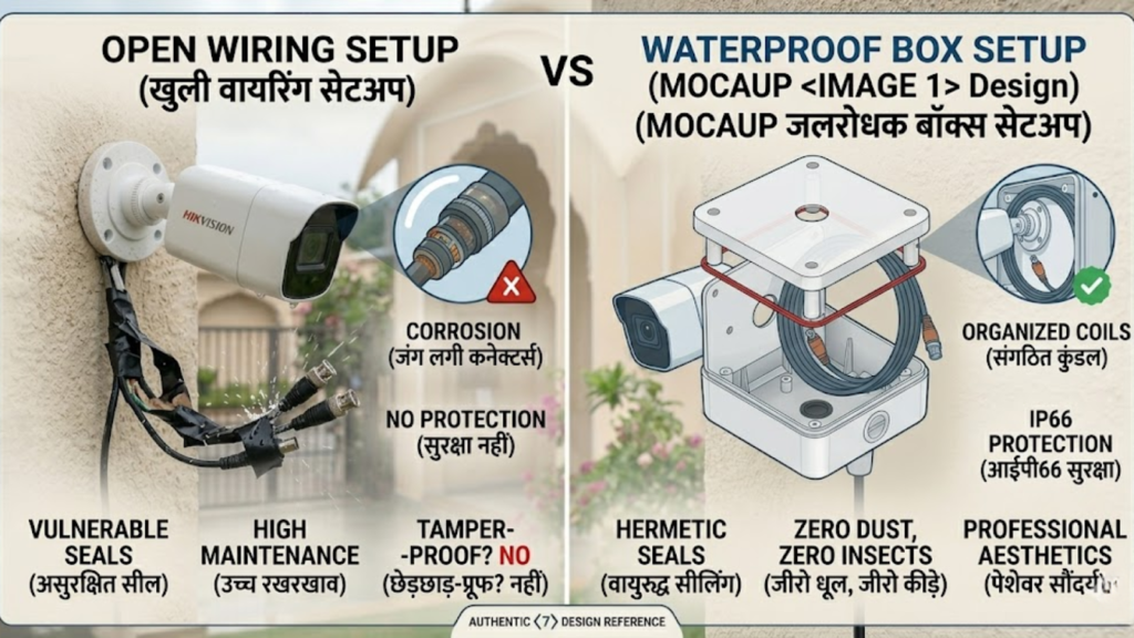 Technical Comparison: Open Wiring vs. Waterproof Box