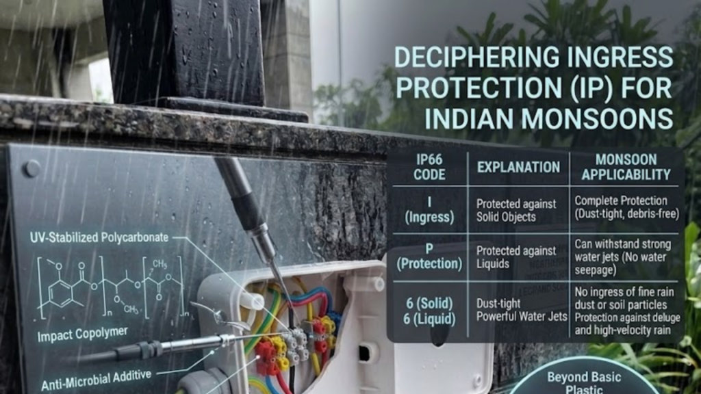 Deciphering Ingress Protection (IP) for Indian Monsoons | legrand weatherproof junction box