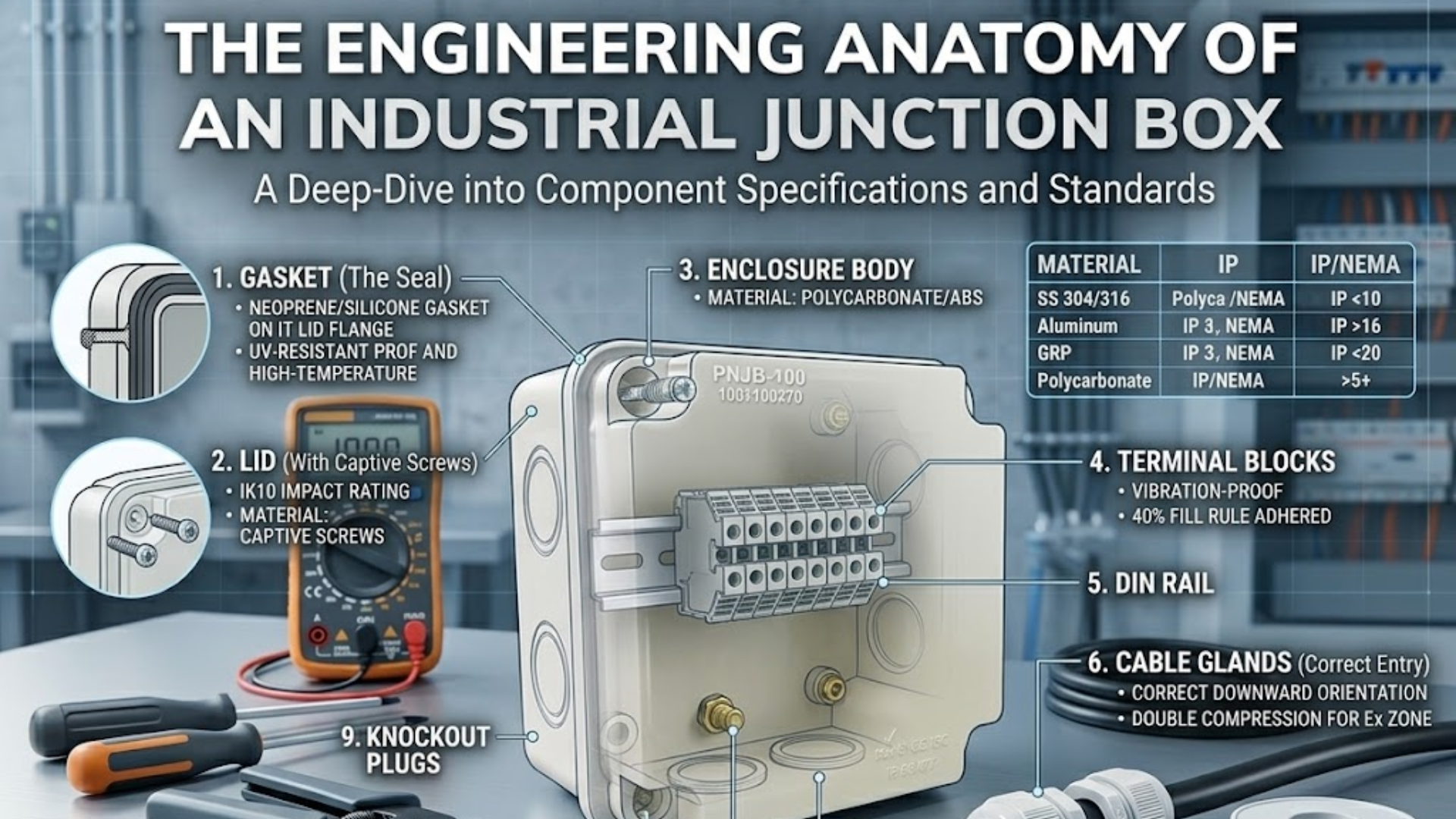 Industrial Junction Box Electrical Guide – Types, IP Ratings
