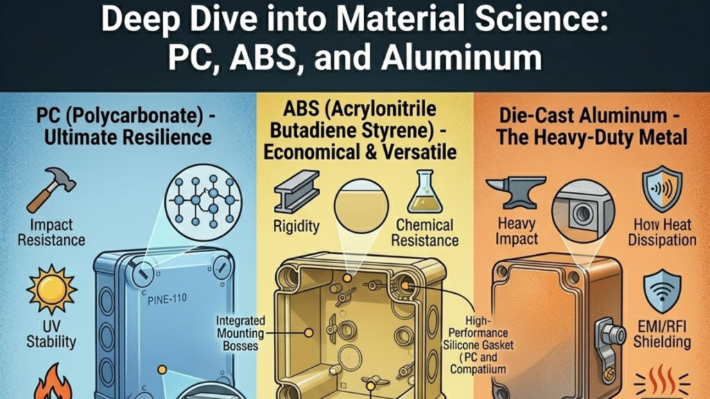 Deep Dive into Material Science: PC, ABS, and Aluminum | industrial ip67 junction box