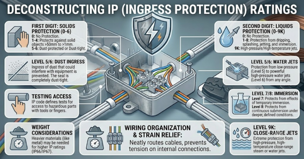 Deconstructing IP (Ingress Protection) Ratings | junction box electrical wiring
